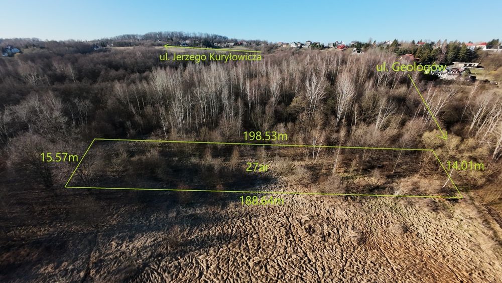 Działka 27 arów pod lasem ul.geologów Kraków