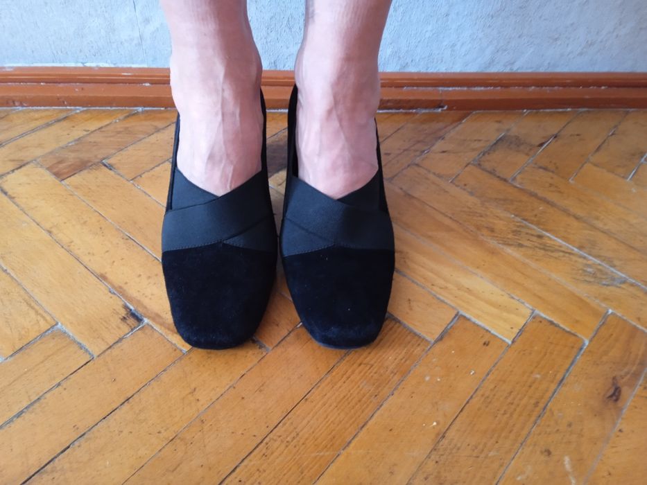 Туфли кожаные женские черные