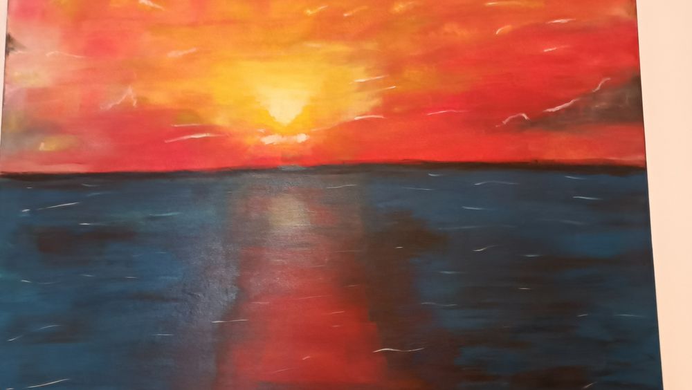 Pintura a óleo sobre tela feita a mão