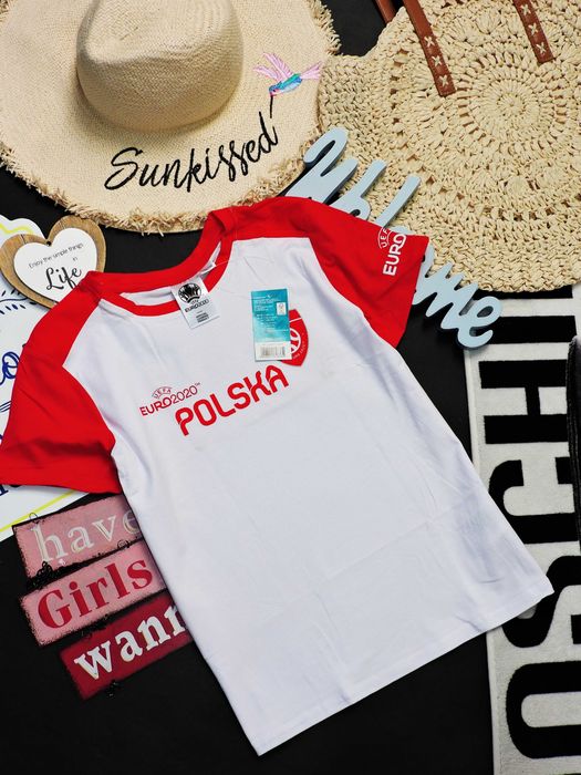 UEFA - nowy piłkarski t-shirt Polska r 146/152