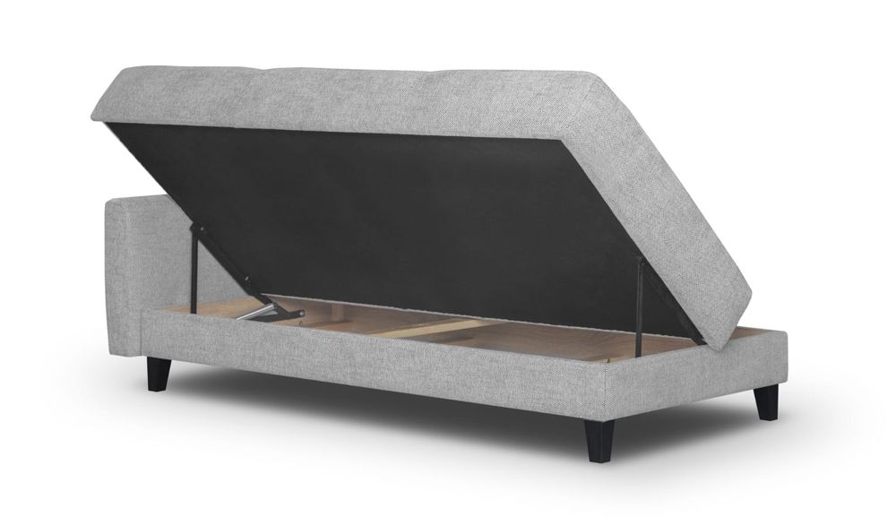 Sofa z funkcją  spania  ruchome oparcie szara - od ręki