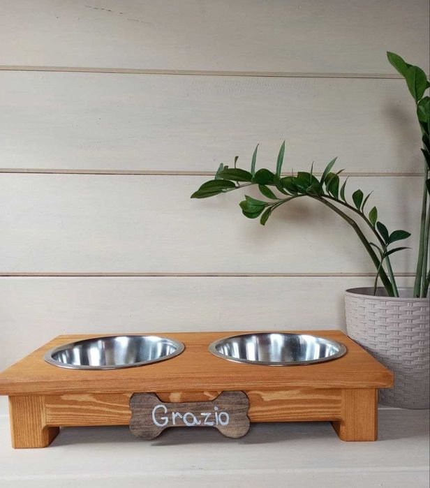 Підставка з мисками для собак. Годівниця для собак.Годівничка для кота