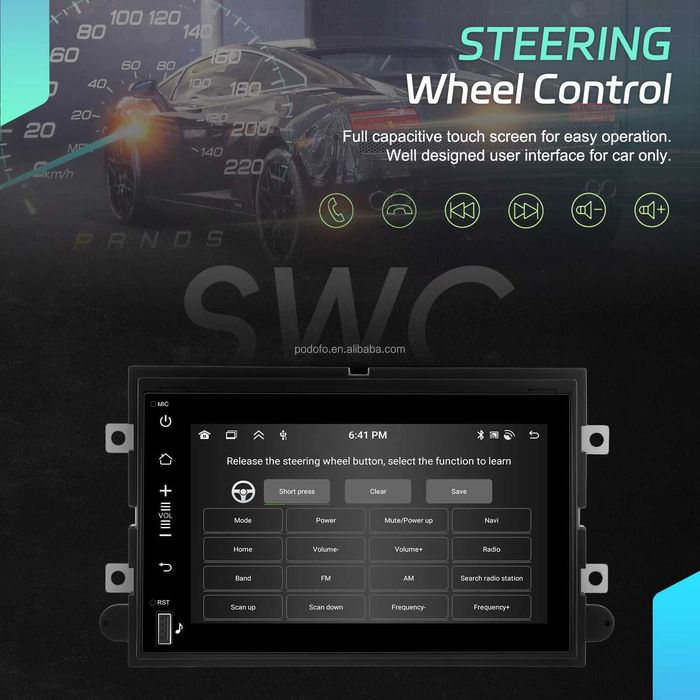 RÁDIO ANDROID 13 FORD F150 (4/64GB) 7" | Wireless CarPlay/Android Auto