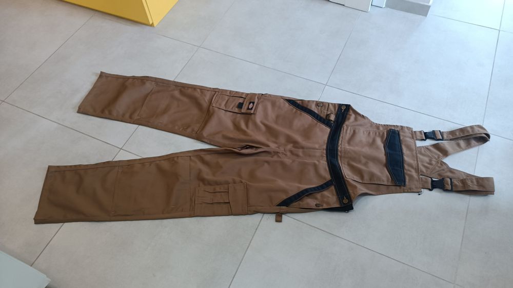 DICKIES Spodnie Robocze na szelkach Ogrodniczki carhartt roz 58 brąz