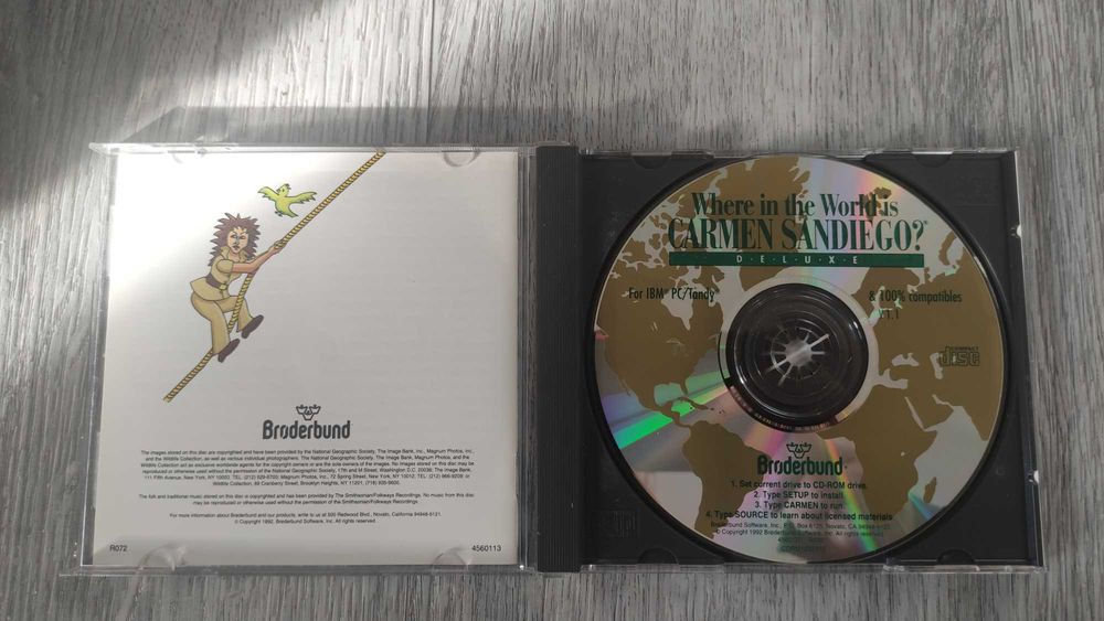 Jogo Where In The World Is Carmen Sandiego PC/Tandy 1992 Broderbund