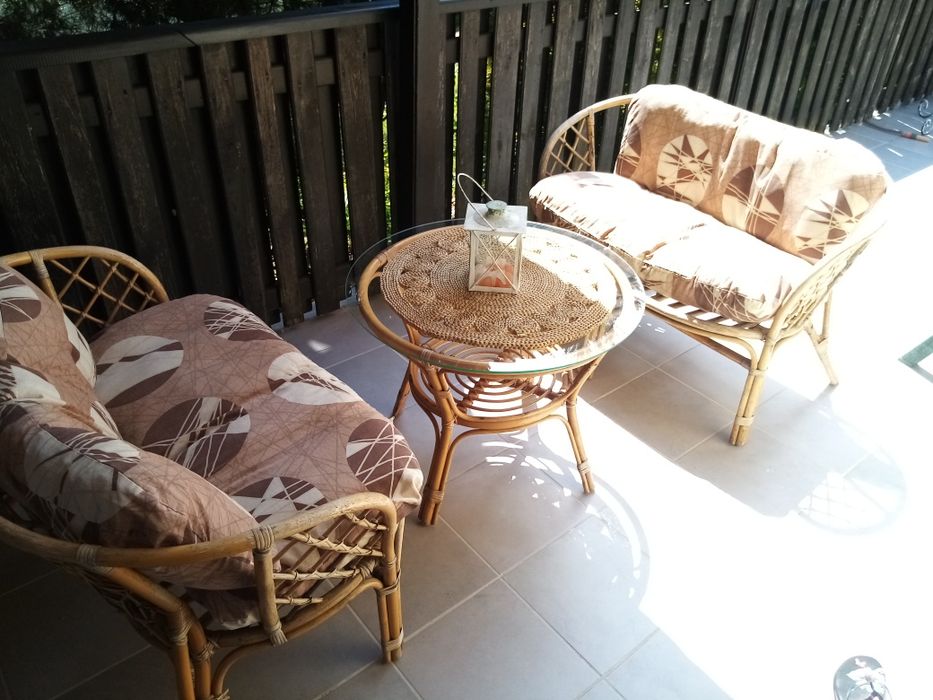 Komplet rattanowy na taras pokrowce
