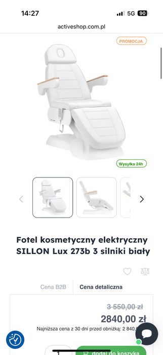 Łóżko/ fotel kosmetyczny elektyczny