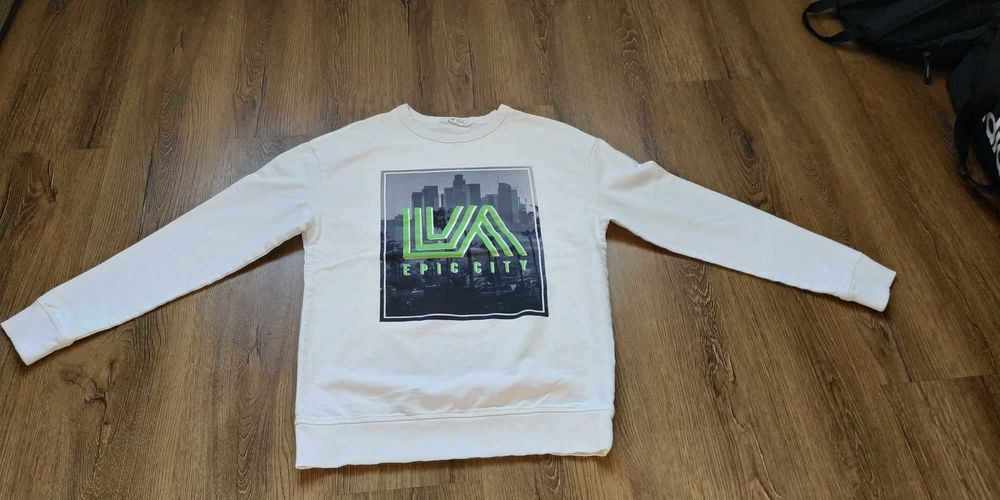 Biały sweter bez kaptura H&M roz. 158/164 stan bardzo dobrym