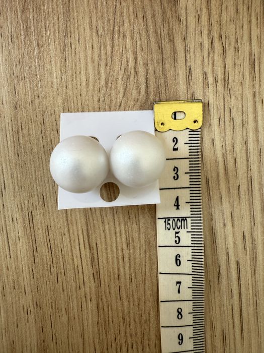 Kolczyki kulki perły dwustronne double ball eleganckie klasyczne