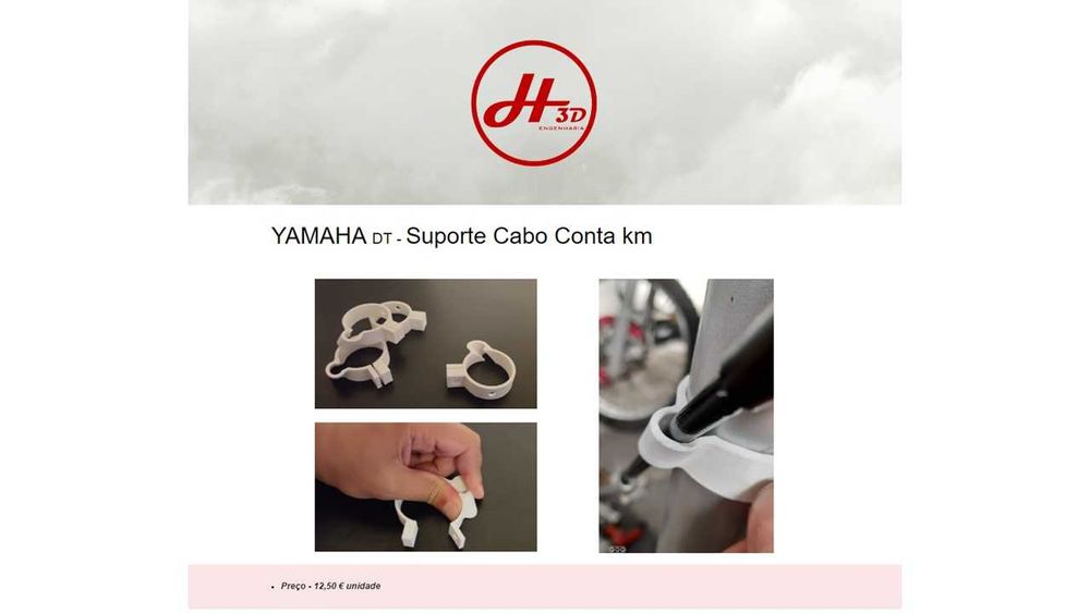 Suporte para o cabo do conta km YAMAHA DT