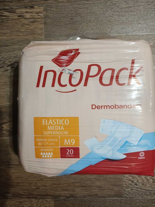 Подгузники для взрослых Incopack 20 шт.,размер М9 новые суперпоглащающ