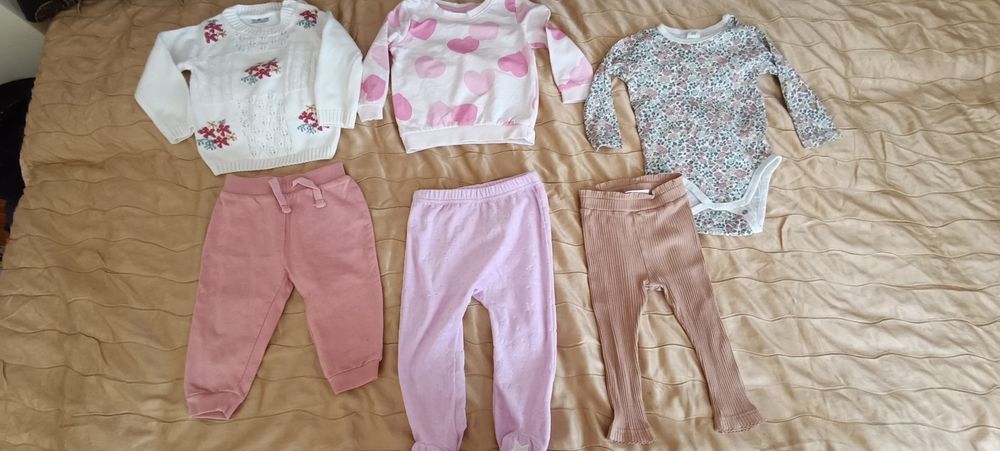 Paka firmowych na roczek+,80 dla dziewczynki