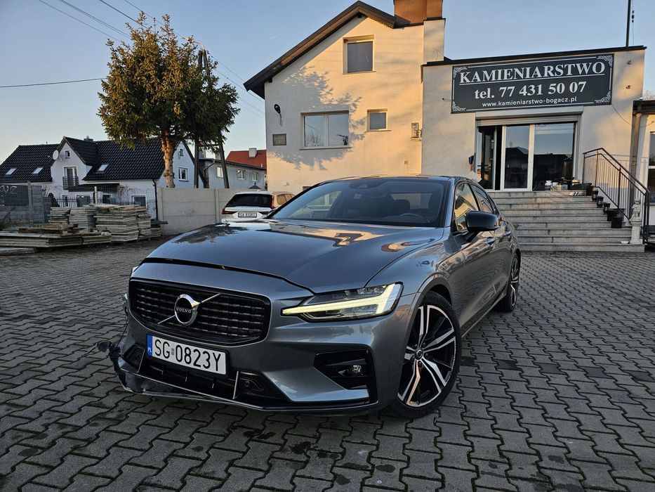 Volvo S60 SALON POLSKA R-DESIGN S60 B4 przepiękna lekko uszkodzona pali i jeździ