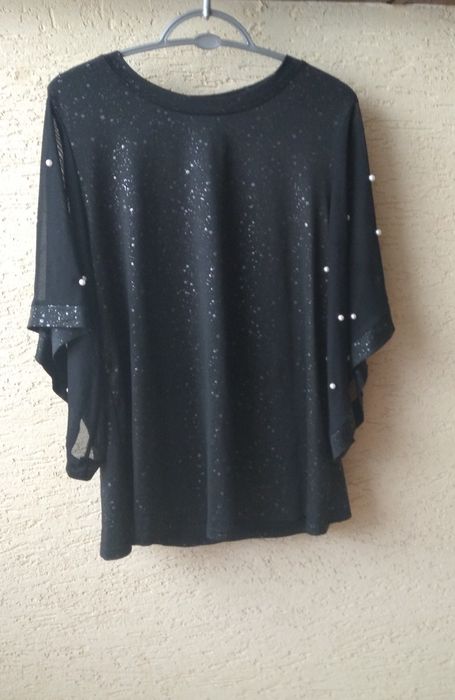 Oryginalna bluzeczka Shein xl z perlami na rekawkachl