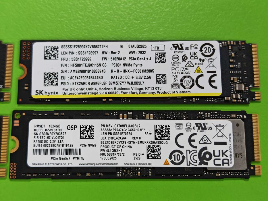 SSD диск M.2 NVMe OEM Samsung, SK Hynix, 1Tb PCIe М.2 2280 ССД 1Тб