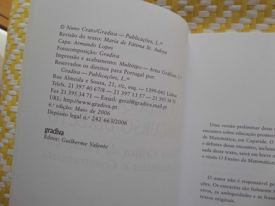 O "Eduquês" em discurso directo
de Nuno Crato