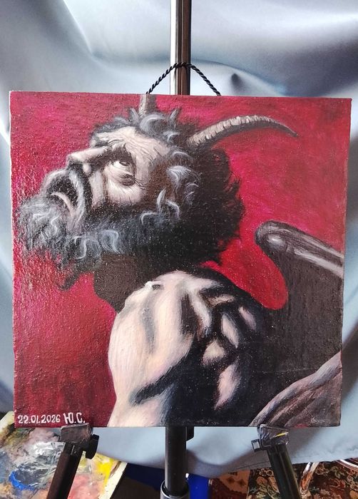 Картина, живопись. Двп 30х30, акрил.