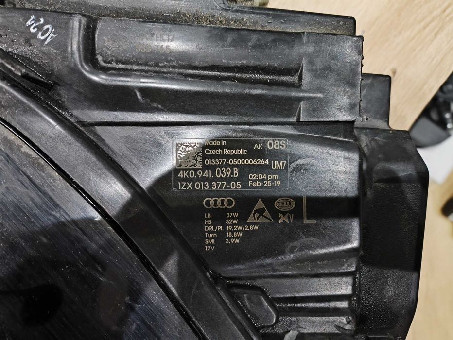 AUDI A6 C8 4K 4K0 LAMPA LEWA FULL LED Lewy lewa USA  uszkodzona