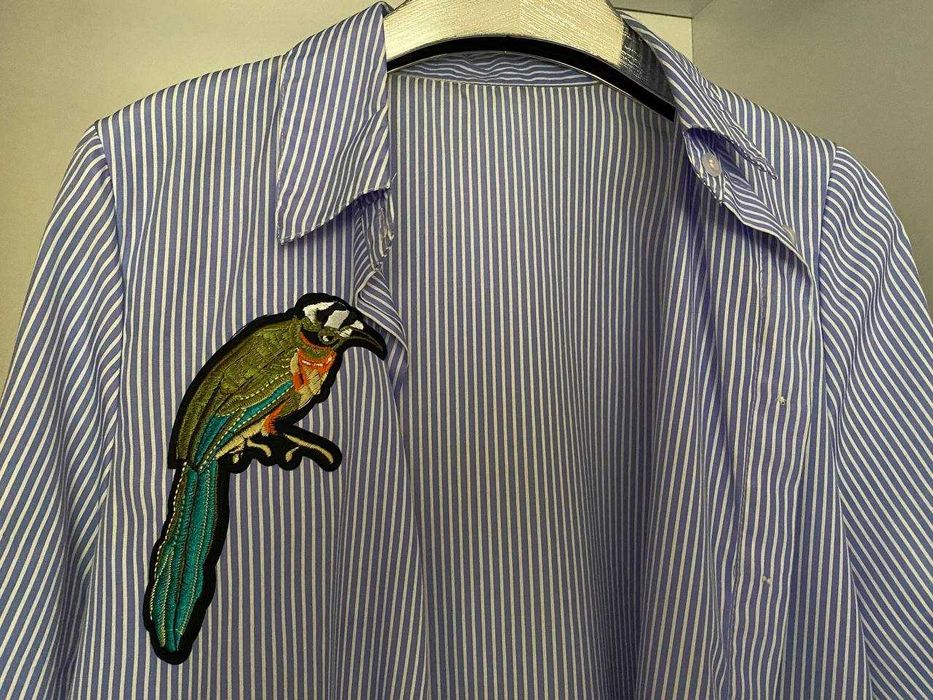 Сорочка з вишивкою блакитного кольору