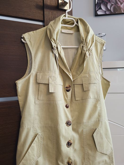 Jasnozielona bluzka kamizelka bawełna y2k Elisa Cavaletti rozmiar L