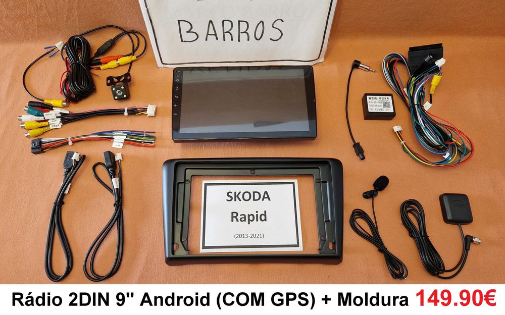 (NOVO) Rádio 2DIN • SKODA Octavia / Yeti / Rapid (4+64GB) • Android