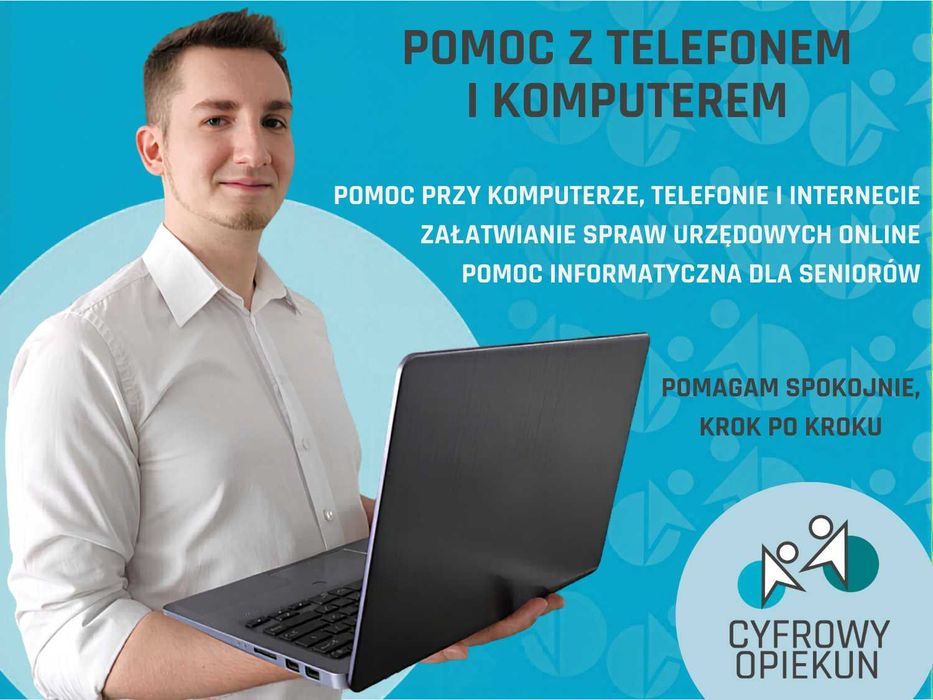 Pomoc komputerowa Wrocław – telefon, laptop, seniorzy, dojazd
