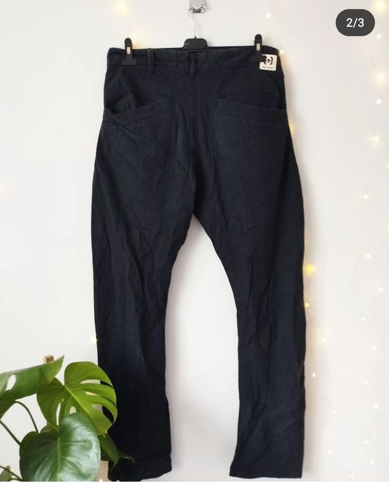 Spodnie męskie szare slim fit eleganckie Cropp 32
