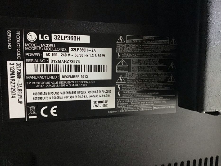 Tv marca lg led como nova