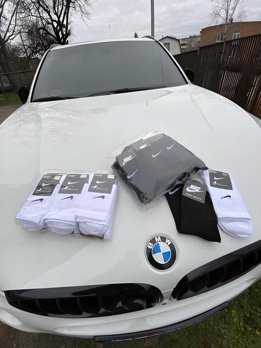 12 пар - 250грн! Носки Nikе высокие спортивные. Шкарпетки білі чорні