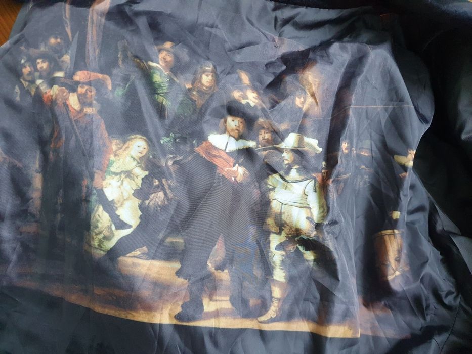 Aksamitna męska marynarka gotycka z podszewką z obrazem i kieszeniami