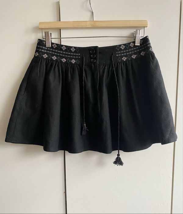 Czarna wełniana spódnica mini Reserved rozmiar 36 #B-42