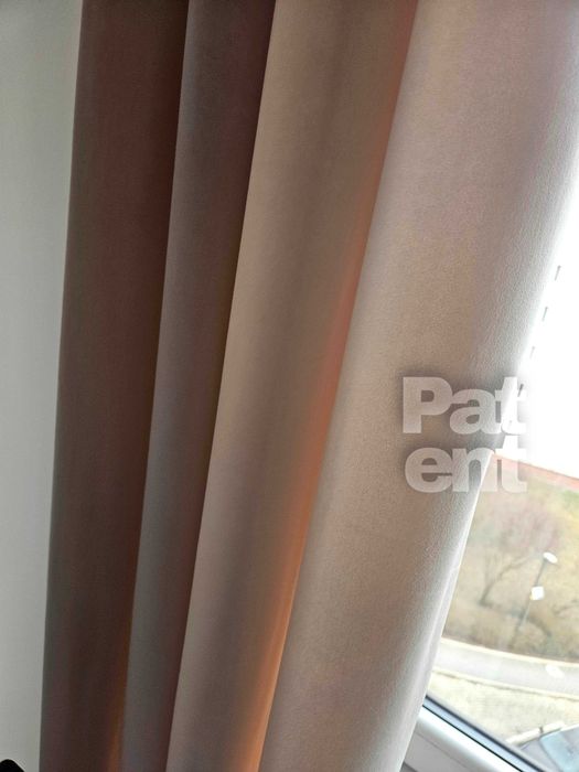Zasłony okienne długie beżowe jasne boho nowoczesne welur welvet