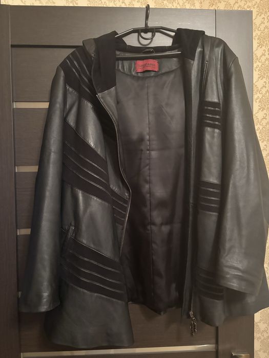 Куртка шкіряна великого розміру