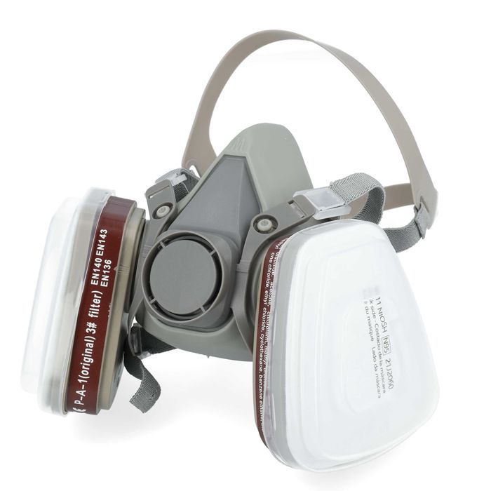 Maska lakiernicza półmaska ochronna 6200 z filtrami