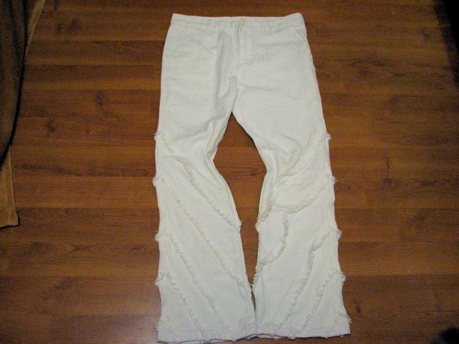 Білі штани клеш/кльош, опіум, opium, streetwear, y2k, klesh