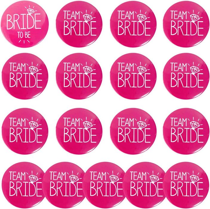 Despedida de solteira pins crachás 16 equipa + 1 noiva NOVOENVIOGRÁTIS