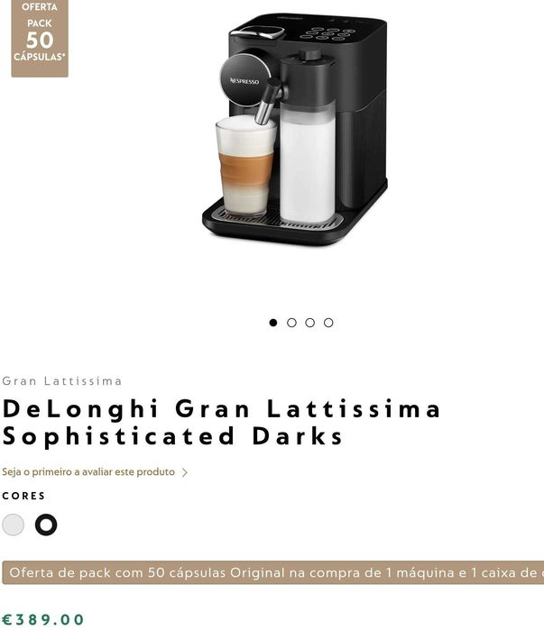 Maquina de café DeLonghi Gran Lattissima Sophisticated Darks