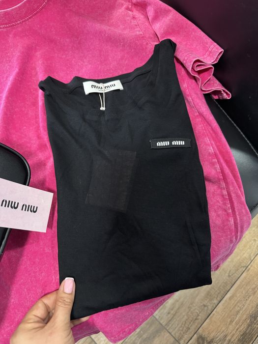 Лонгслів трикотажний Міу білий, чорний