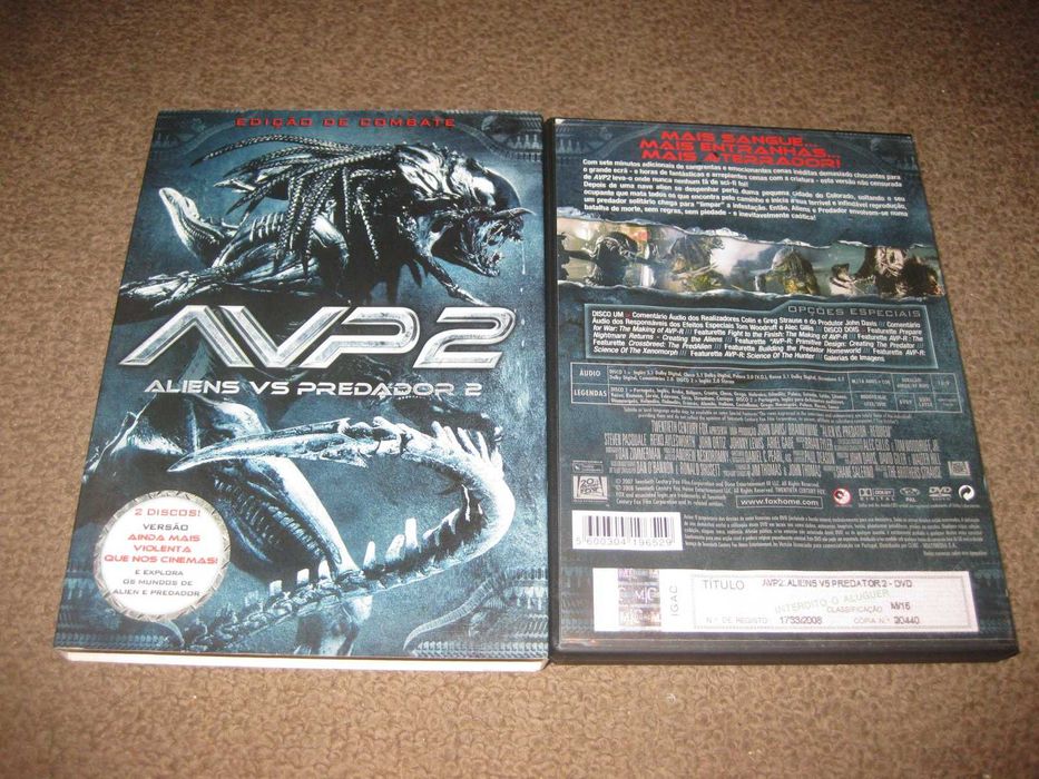 "Aliens Vs Predador 2" Edição Especial com 2 DVDs/Slidepack!