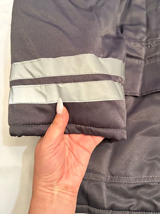 Нова зимова робоча куртка, утеплена сіра курточка, роба, спецодяг