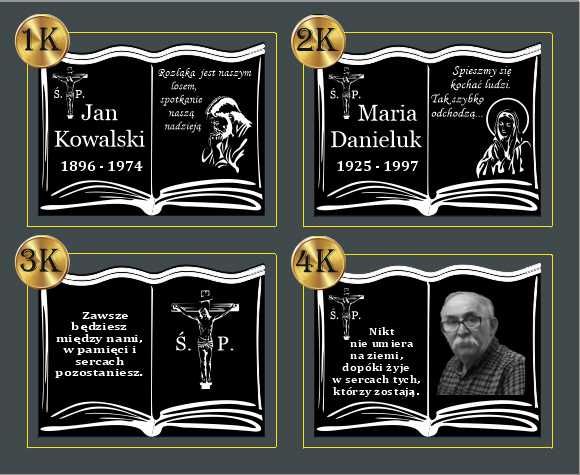 Książka SZKŁO na Nagrobek Pomnik GRAWER FOTO