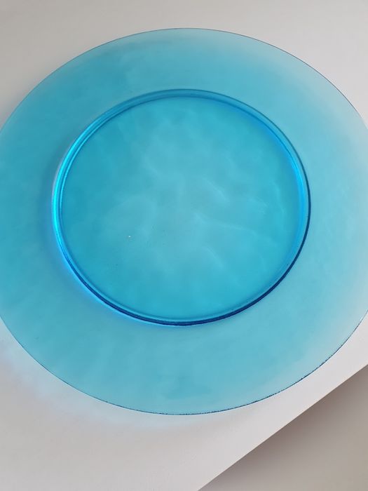 Saladeira de vidro + prato