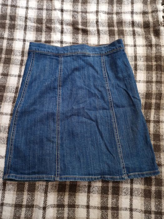 Джинсова жіноча коротка юбка