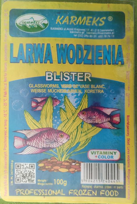 Larwa wodzienia mrożona 100g blister Karmeks