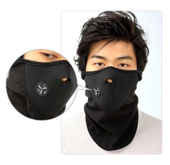 Máscara Balaclava Meia Face Inverno Corta-Vento Respirável