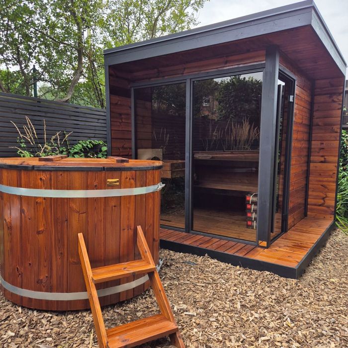 Sauna ogrodowa 2,7x2,7m Premium Piec Wi-fi , Głośniki Jbl  hit!