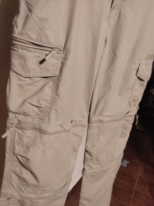 Funkcjonalne spodnie odpinane turystyczne męskie w36 l32 beżowe