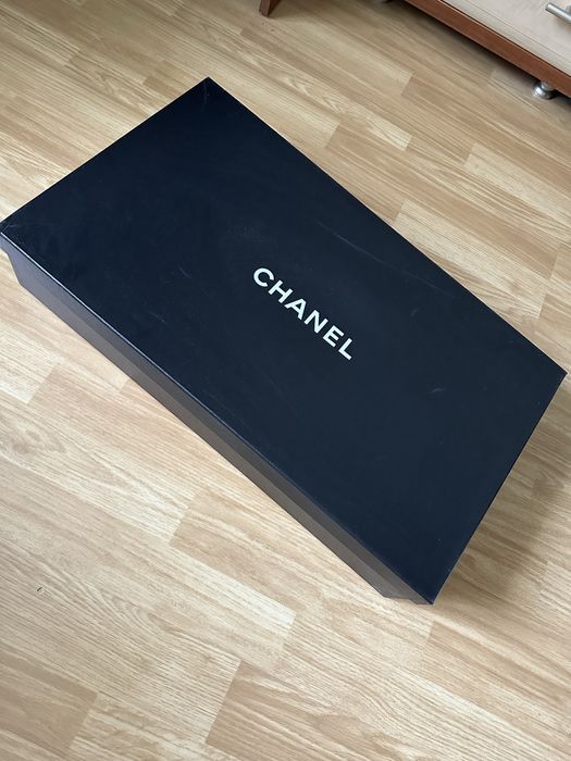 Шанель chanel оригінал лише коробка чорна велика від чобіт