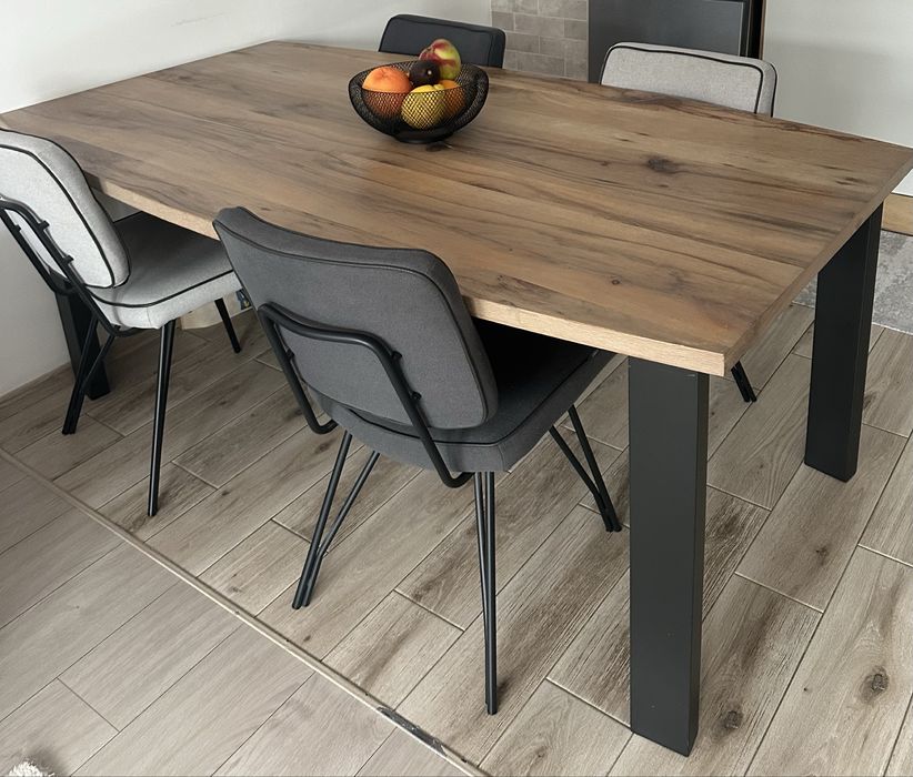 Stół + 4 krzesła | styl loft / industrial