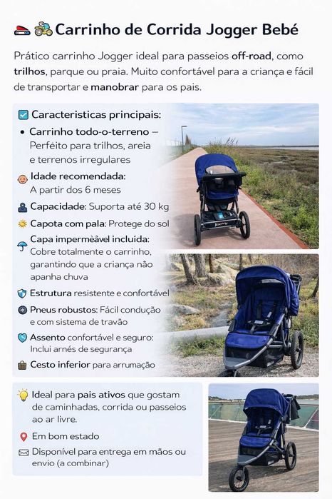 Carrinho de Corrida Jogger Bebé